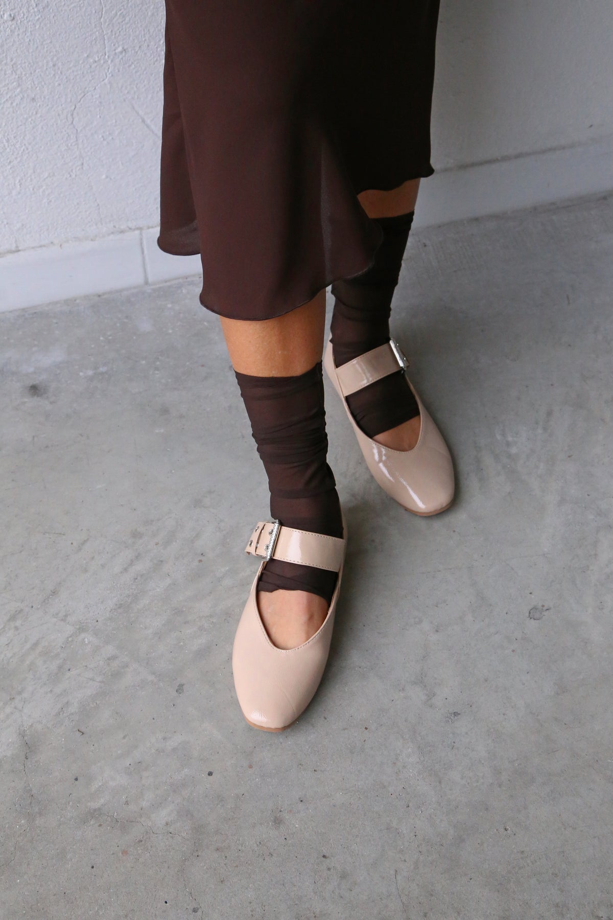 Ballerine lucide cipria