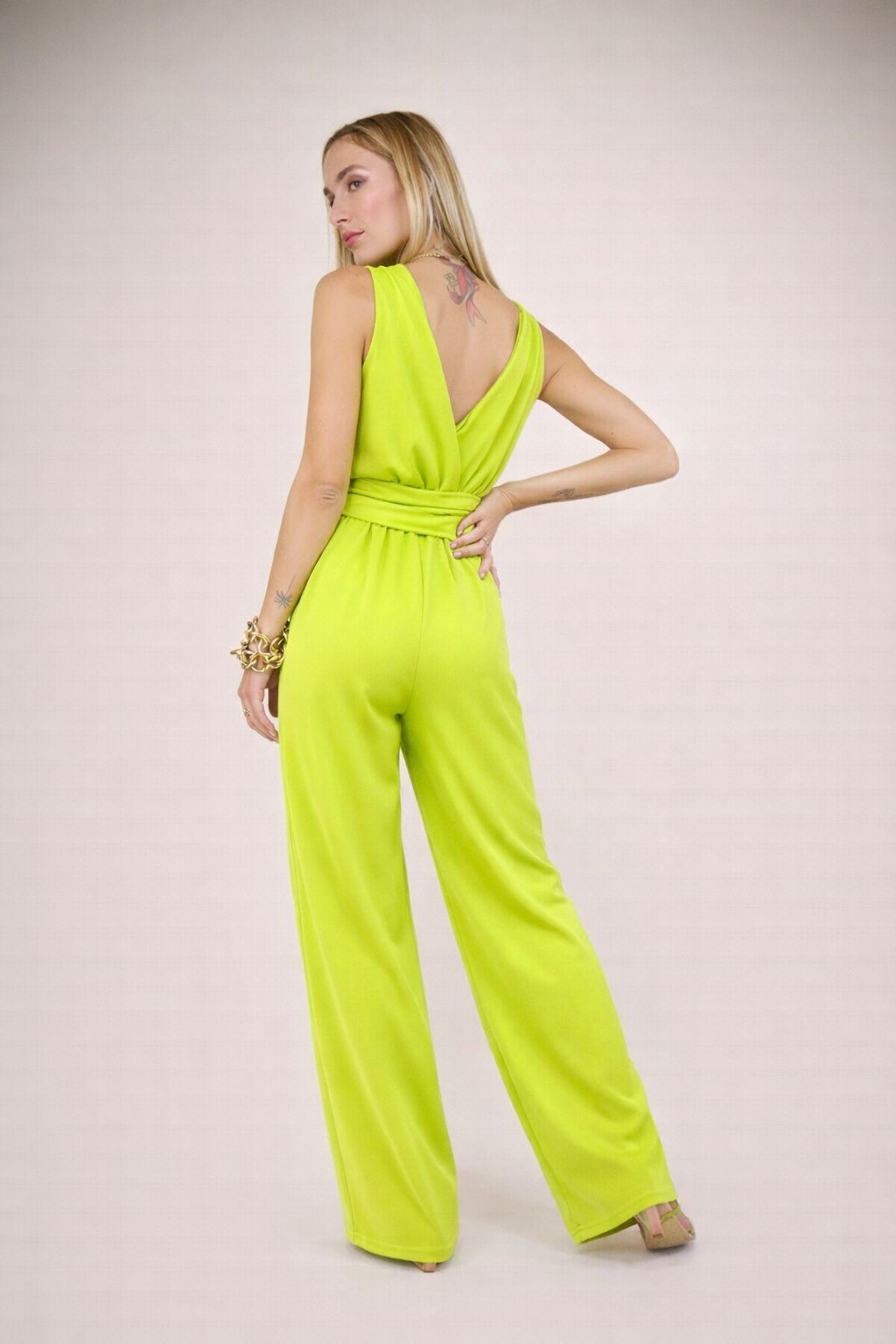 TUTA INCROCIATA CREPE LIME