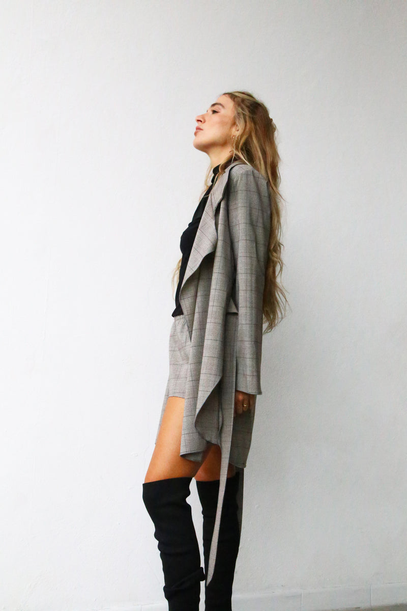 A4092 GIACCA DESTRUTTURATA TWEED GRIGIO