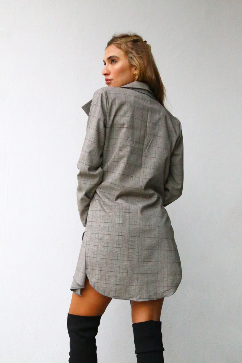 A4092 GIACCA DESTRUTTURATA TWEED GRIGIO