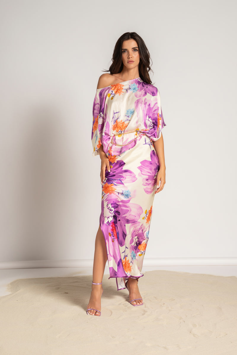 P6021VS CAMICETTA SCATOLETTA VISCOSA F7 FIORI CICLAMINO