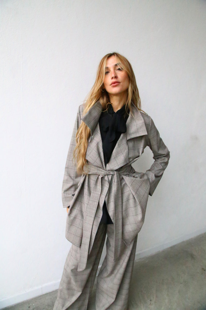 A4092 GIACCA DESTRUTTURATA TWEED GRIGIO