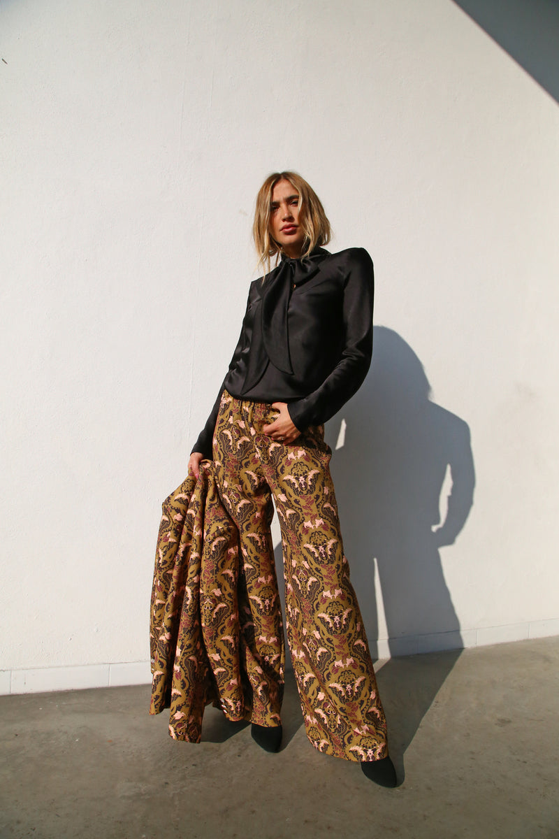 A6052 PANTALONI SCAMPANATI FANTASIA ARAZZO