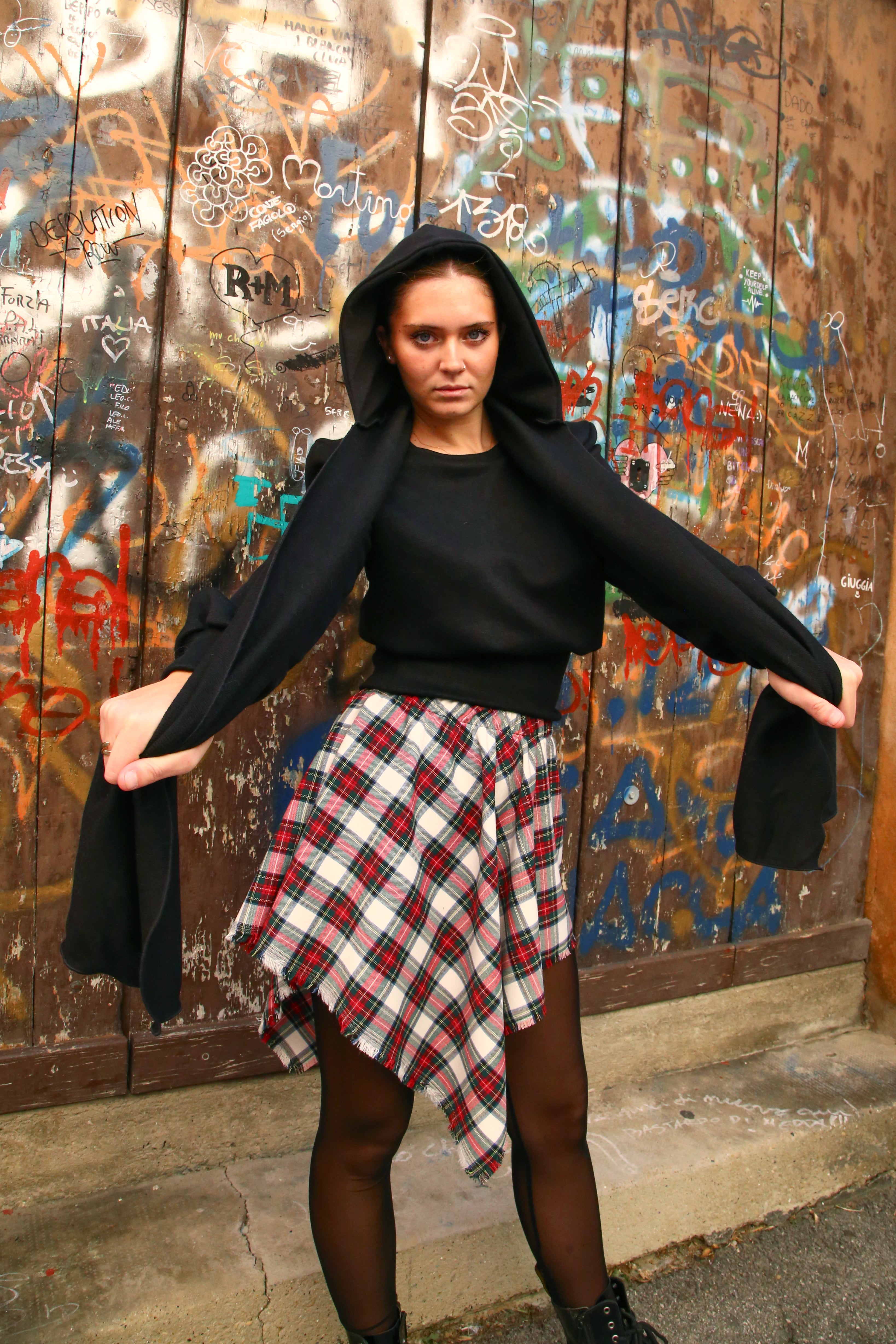 MINIGONNA TARTAN ROSSO