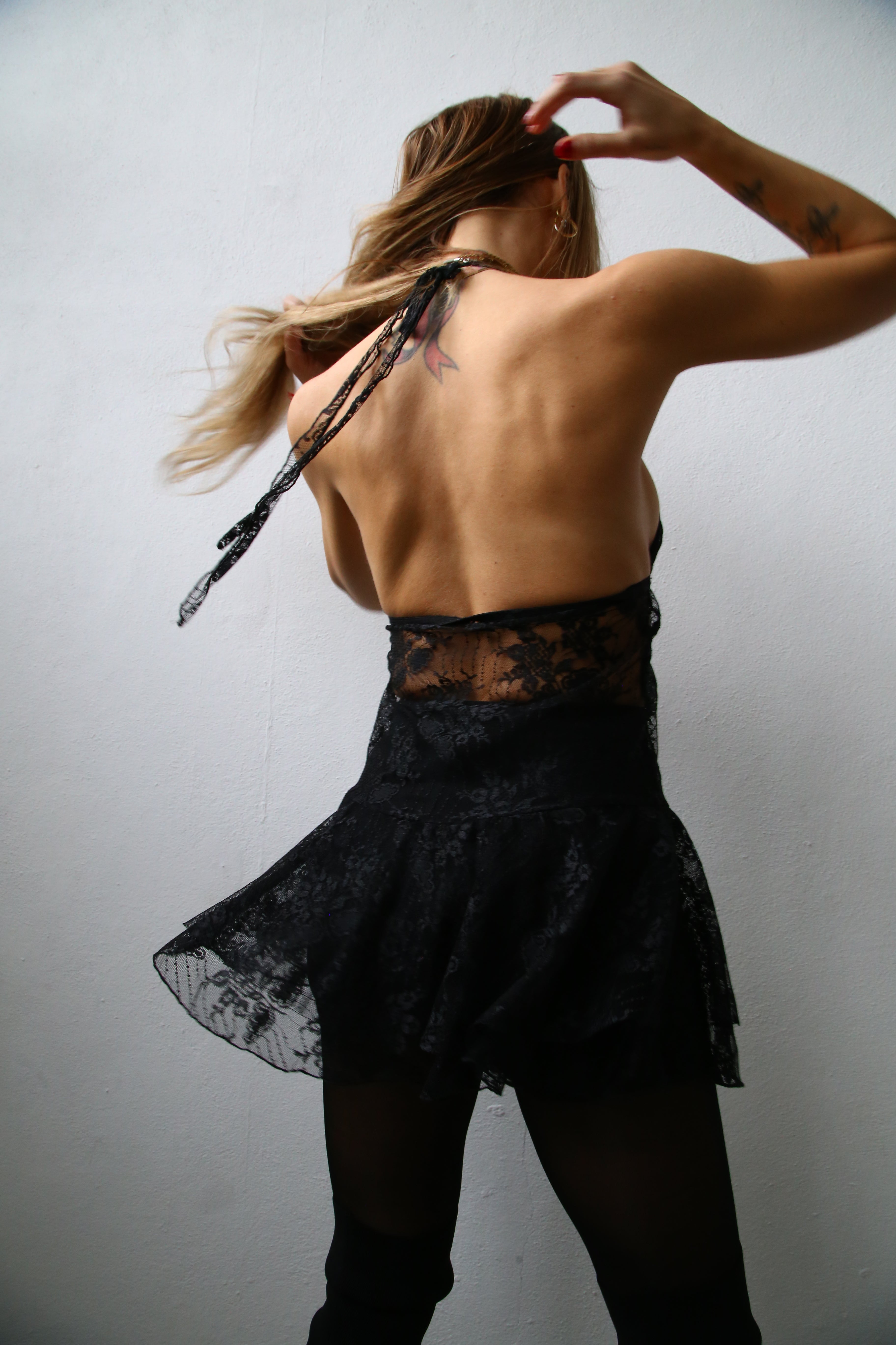 BABY-DOLL PIZZO NERO