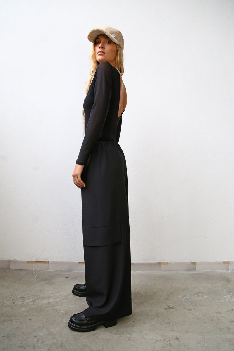 Pantaloni cargo neri
