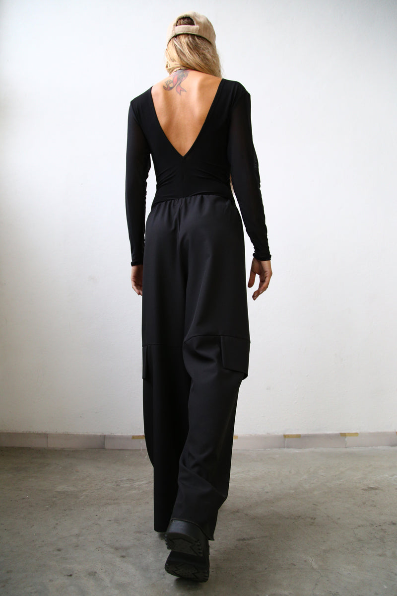 Pantaloni cargo neri
