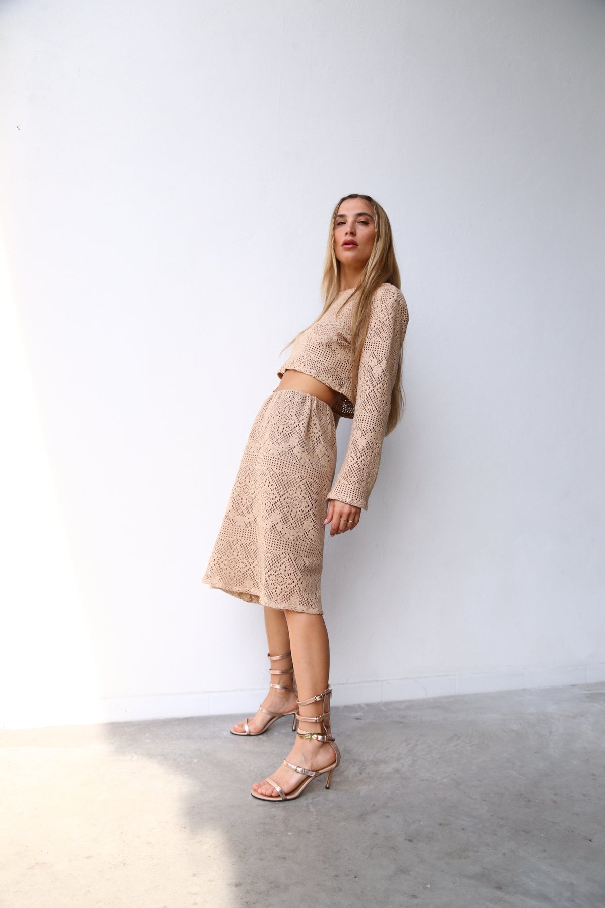 BERMUDA TRAFORATO BEIGE