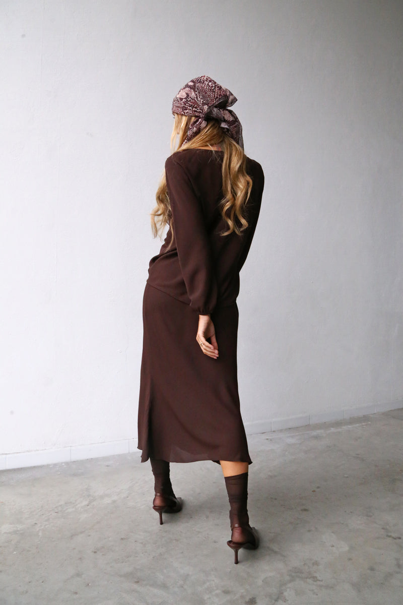 Blusa Sofia voille cioccolato