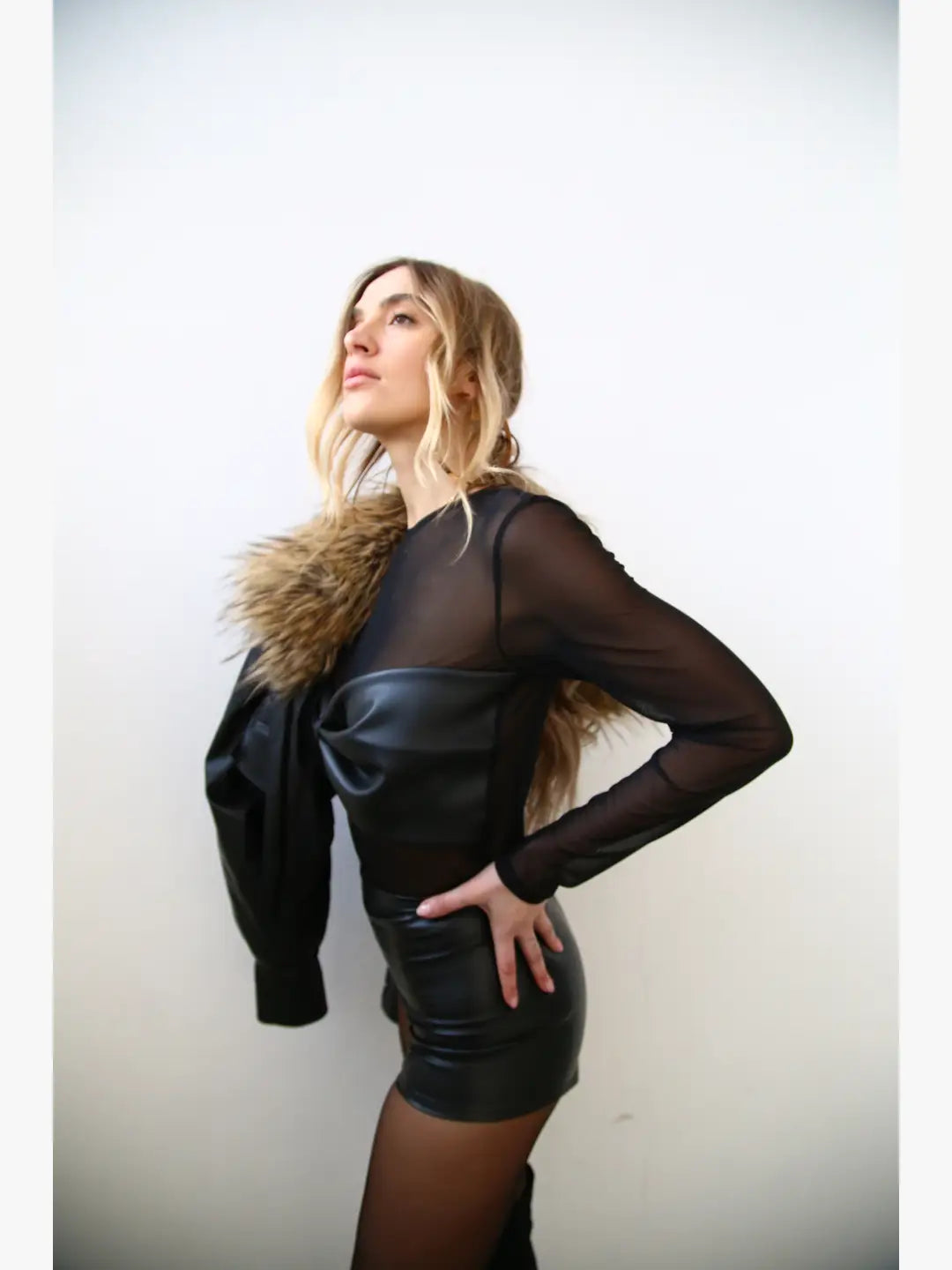CASABLANCA COULOTTE ECOPELLE NERO
