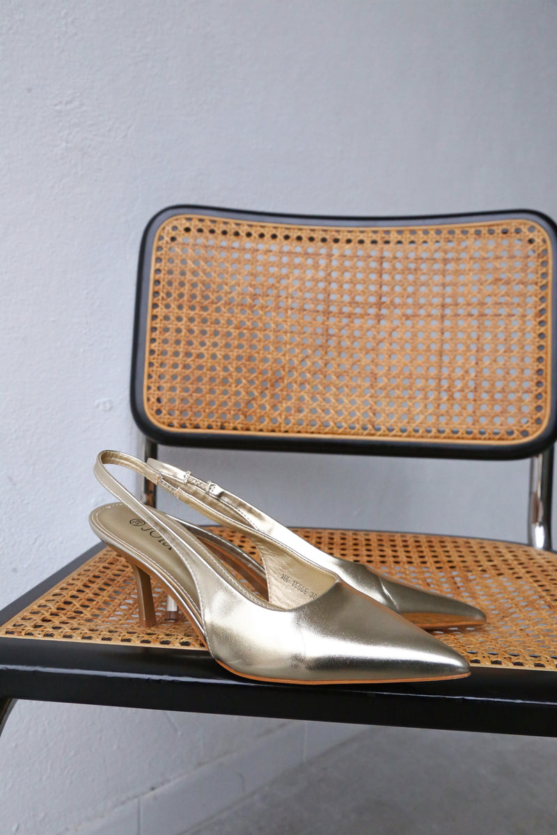 Décolleté oro slingback