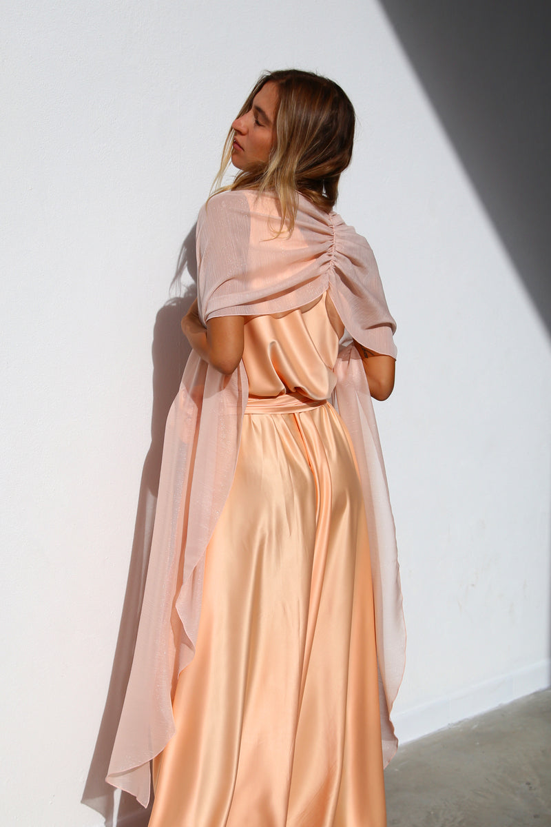 P3185 STOLA LUREX PLISSE CIPRIA