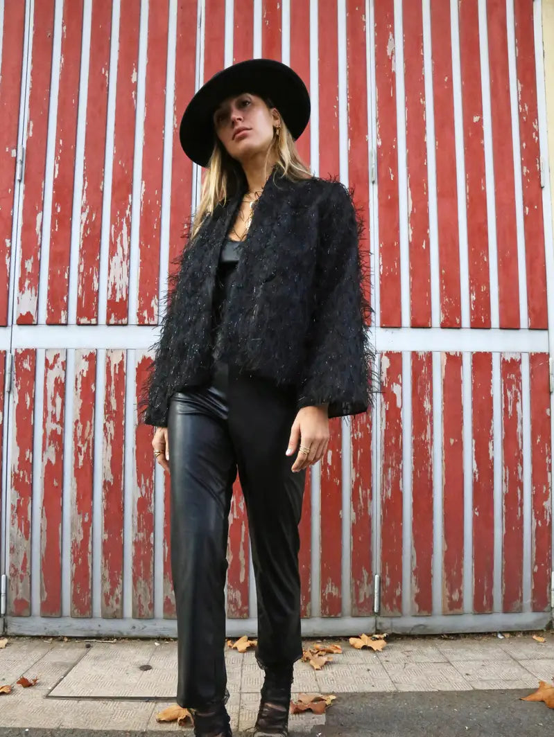 A6049  PANTALONI DONNA A SIGARETTA ECOPELLE