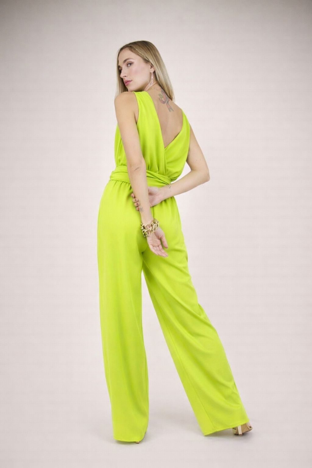 TUTA INCROCIATA CREPE LIME