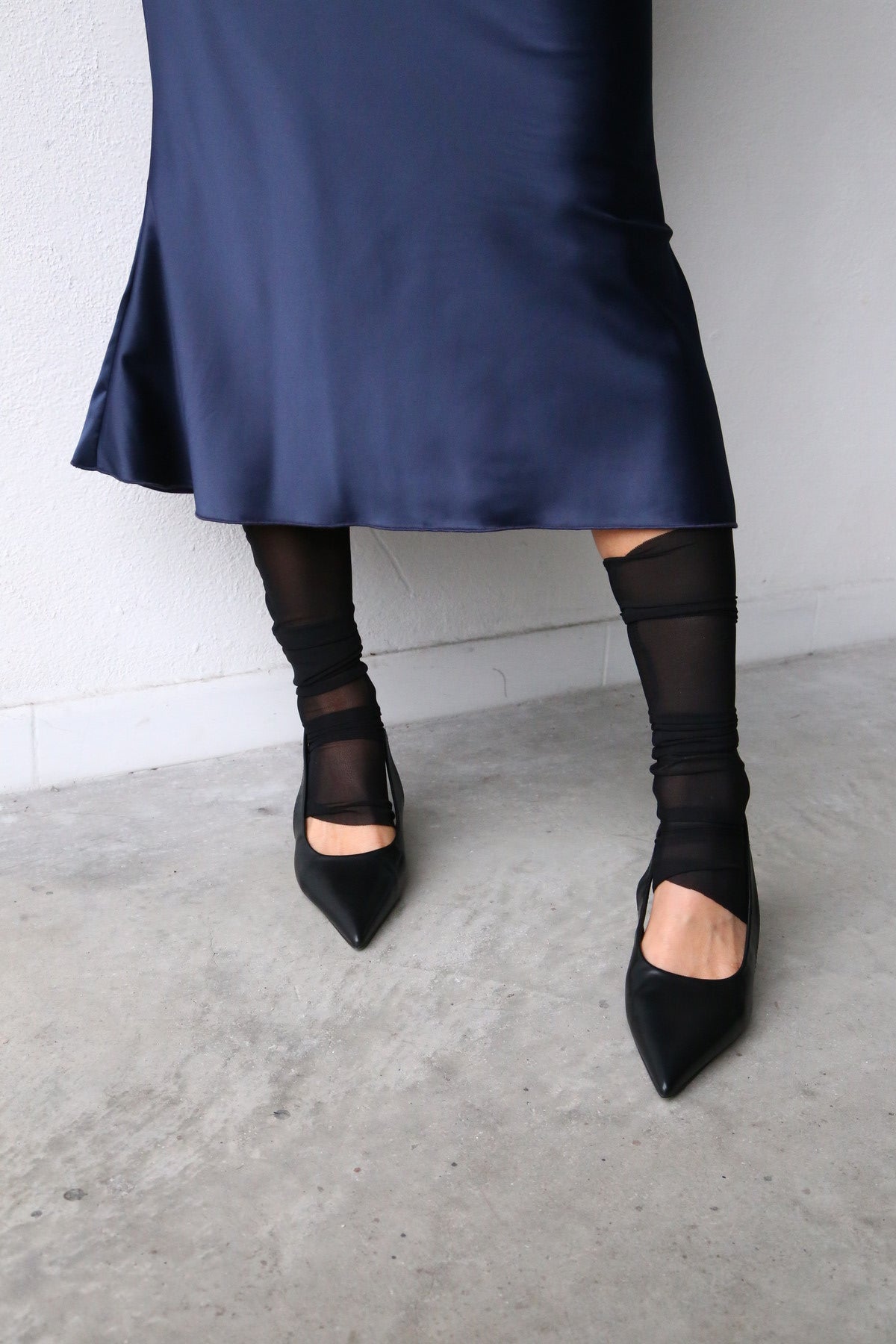 Décolleté nera slingback