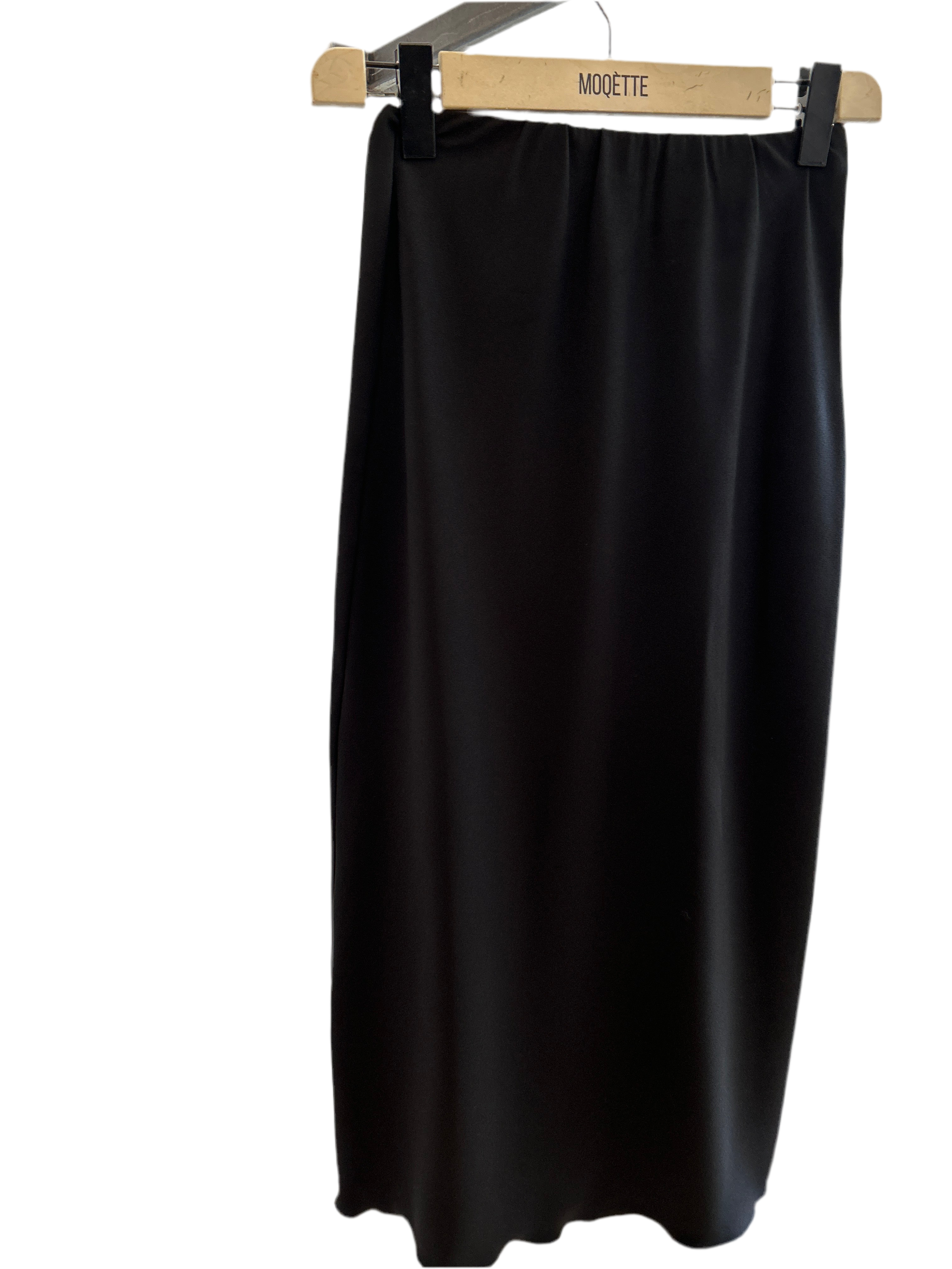 GONNA LONGUETTE CREPE NERO