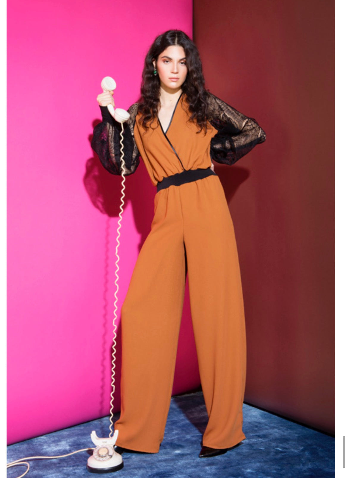 TUTA CREPE INCROCIATA A PALAZZO