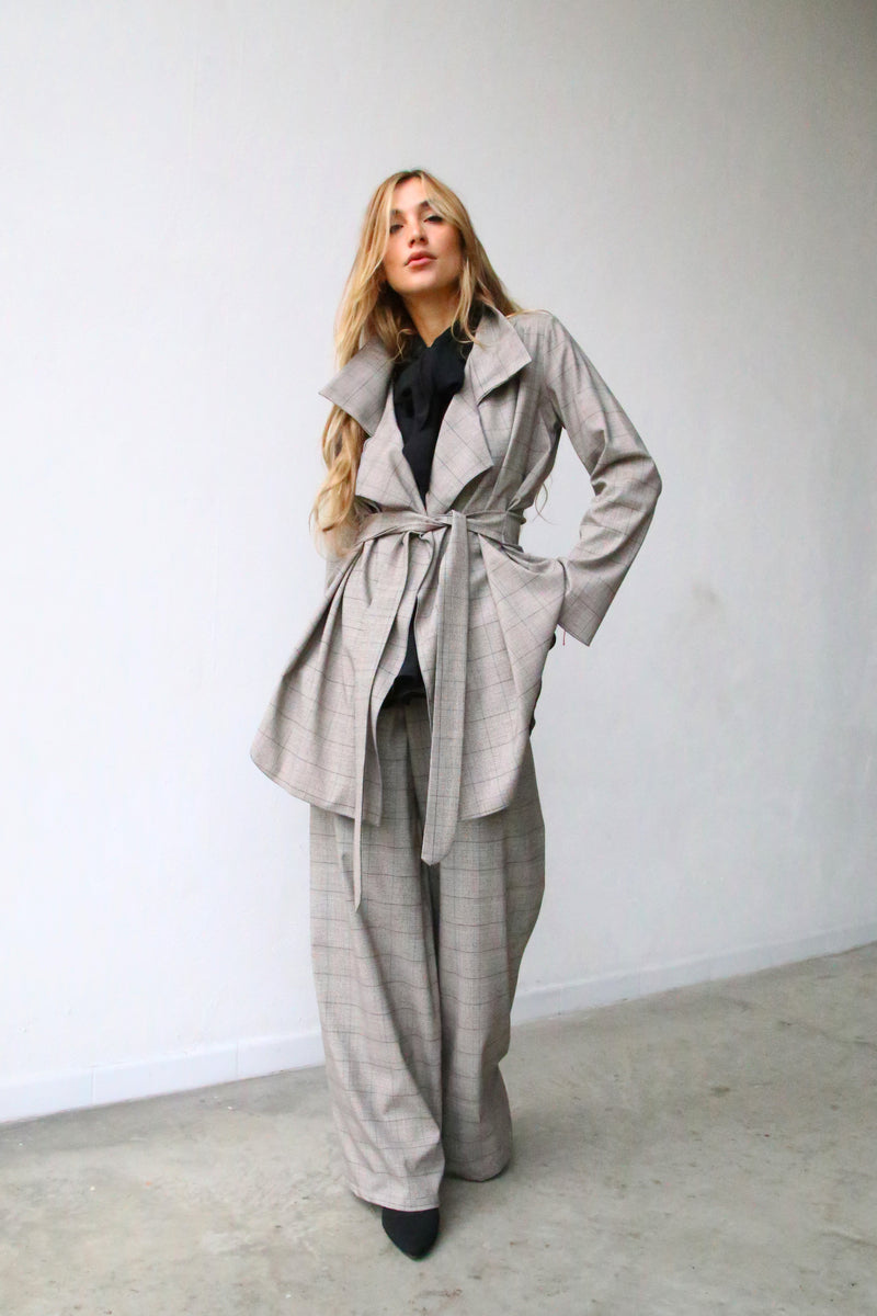A4092 GIACCA DESTRUTTURATA TWEED GRIGIO