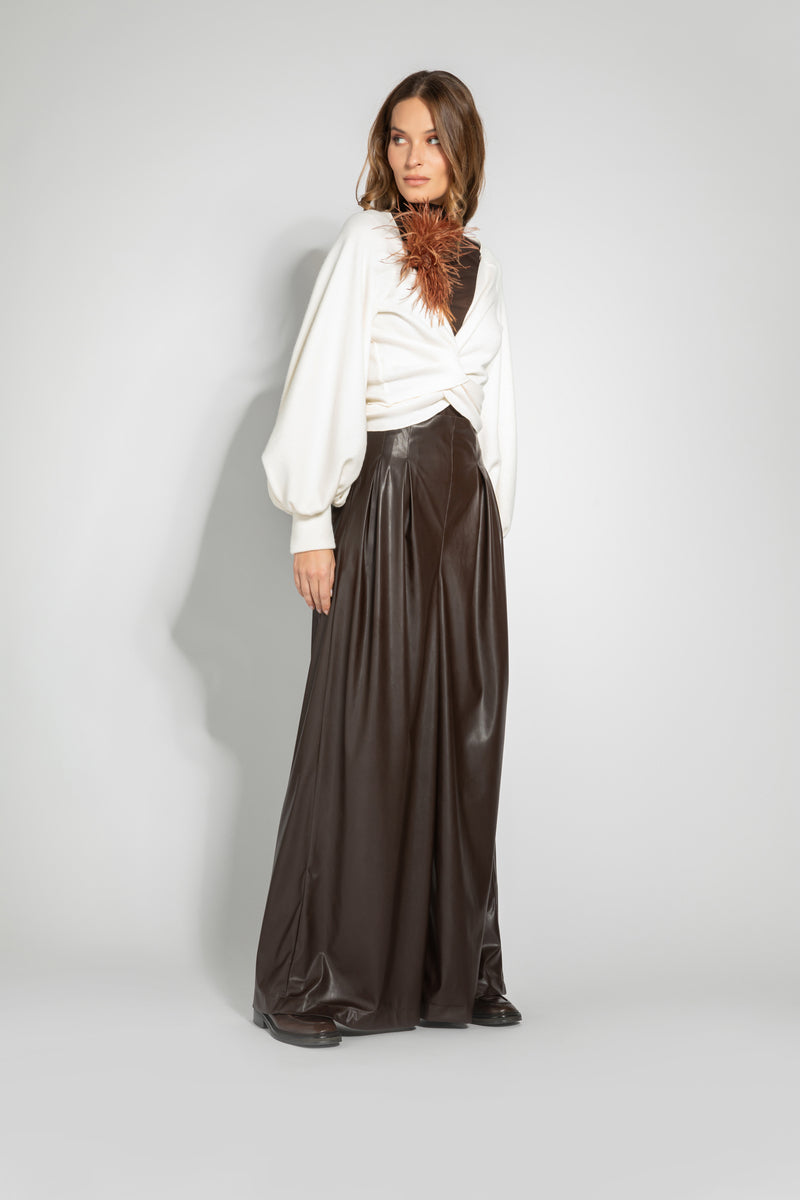 A6037 MAGLIONE FIOCCO DAVANTI MANICA AMPIA
