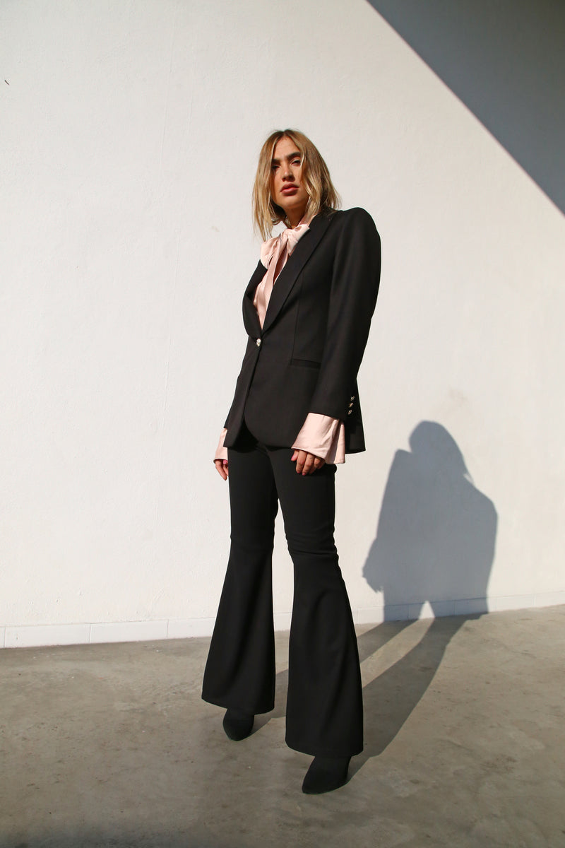 A6092 GIACCA COLLO SCIALLE NERO