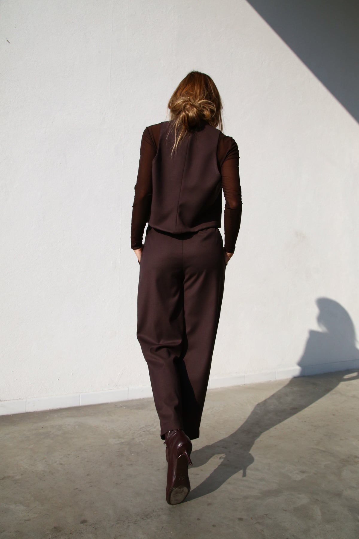 A6020 LUPETTO IN TULLE MARRONE