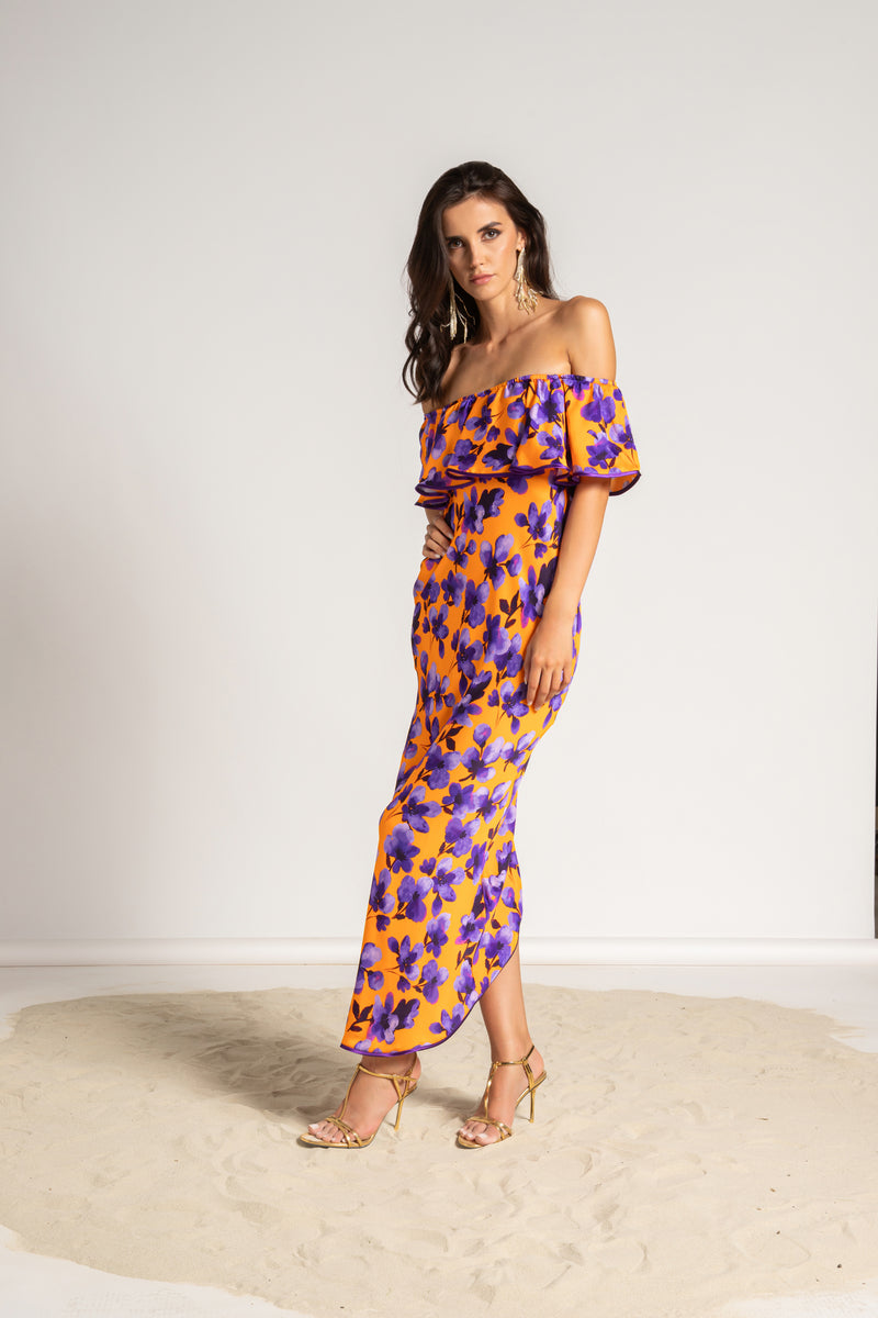 P6155 ABITO LUNGO ADERENTE FRAPPE SPALLE VISCOSA F5