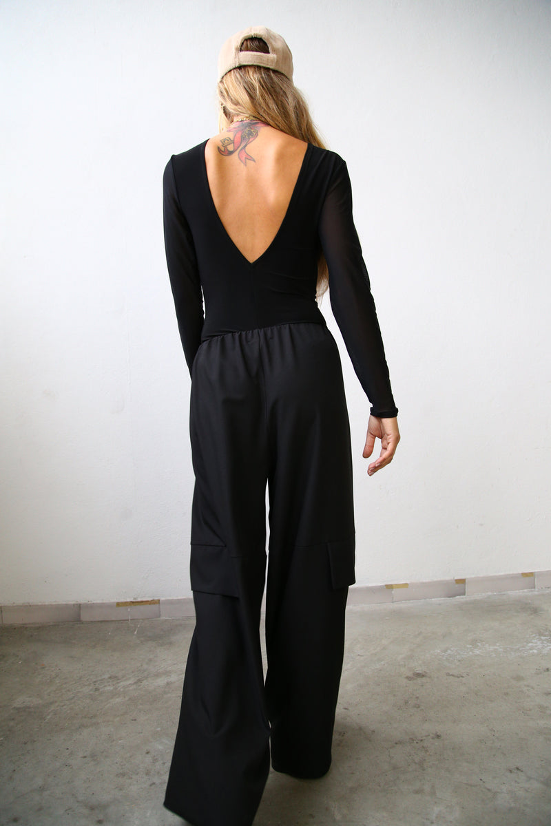 Pantaloni cargo neri