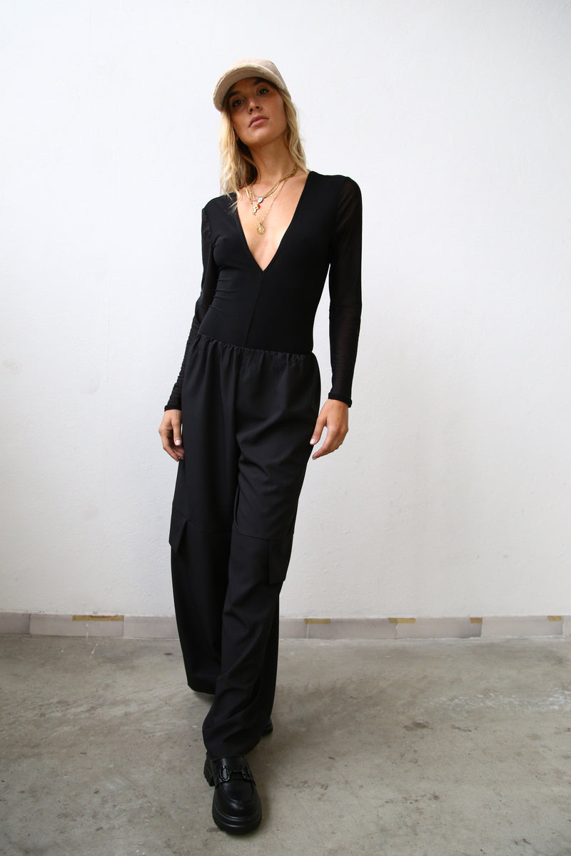 Pantaloni cargo neri