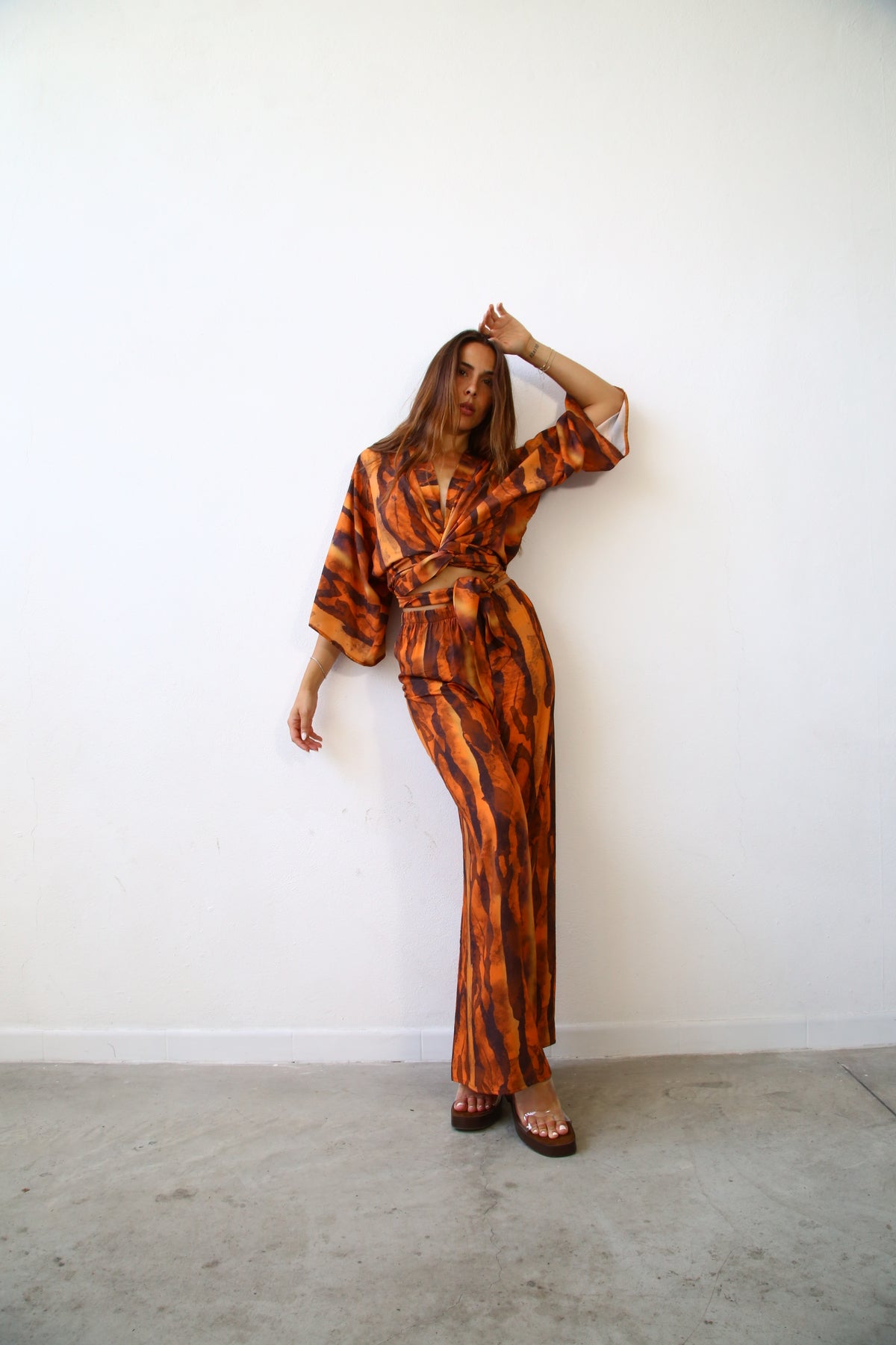 E2052 PANTALONI A PALAZZO VISCOSA F3 ZEBRATO