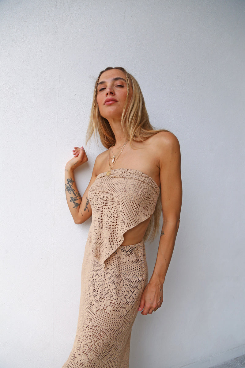 BANDANA TRAFORATA BEIGE