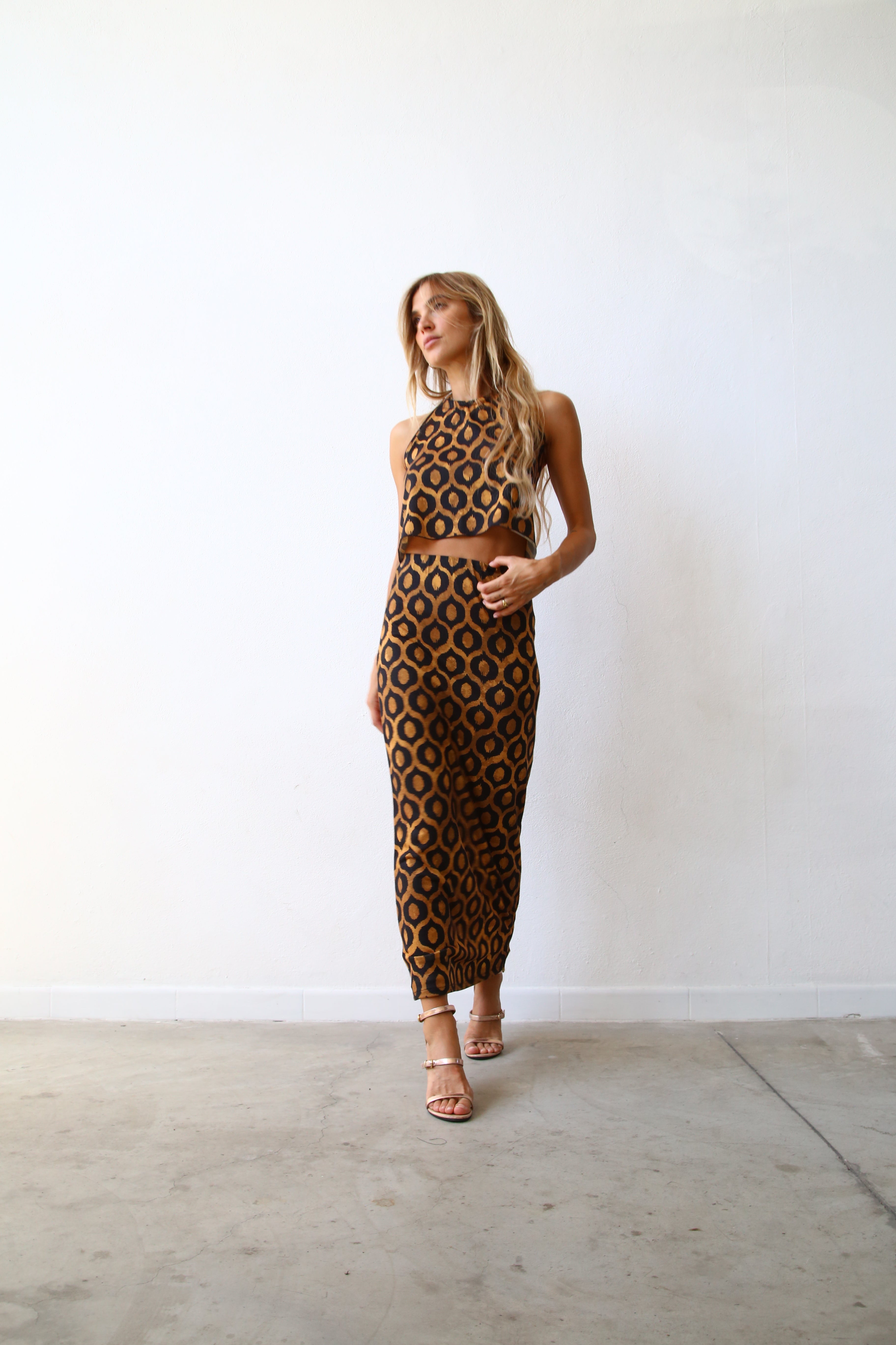 MIDI LUREX DIAMOND SKIRT