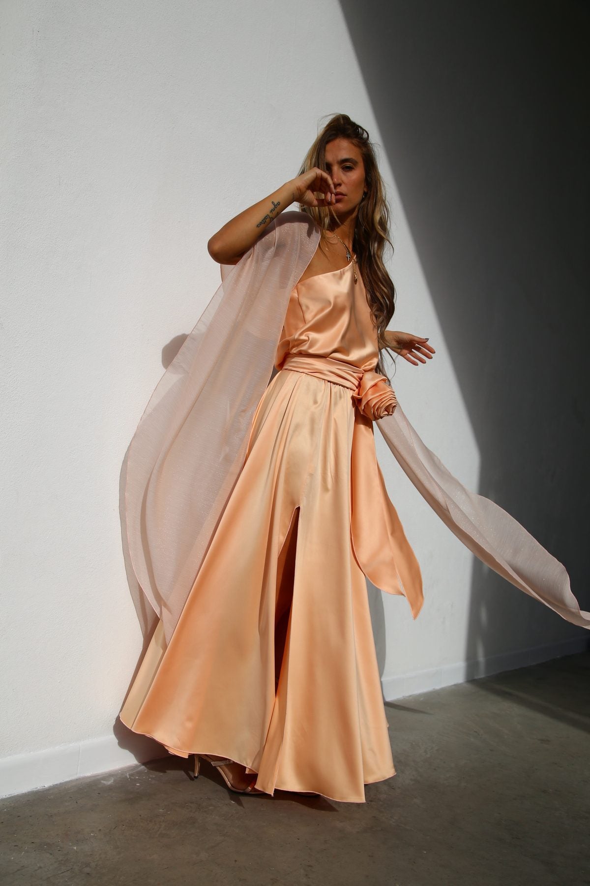 P3185 STOLA LUREX PLISSE CIPRIA