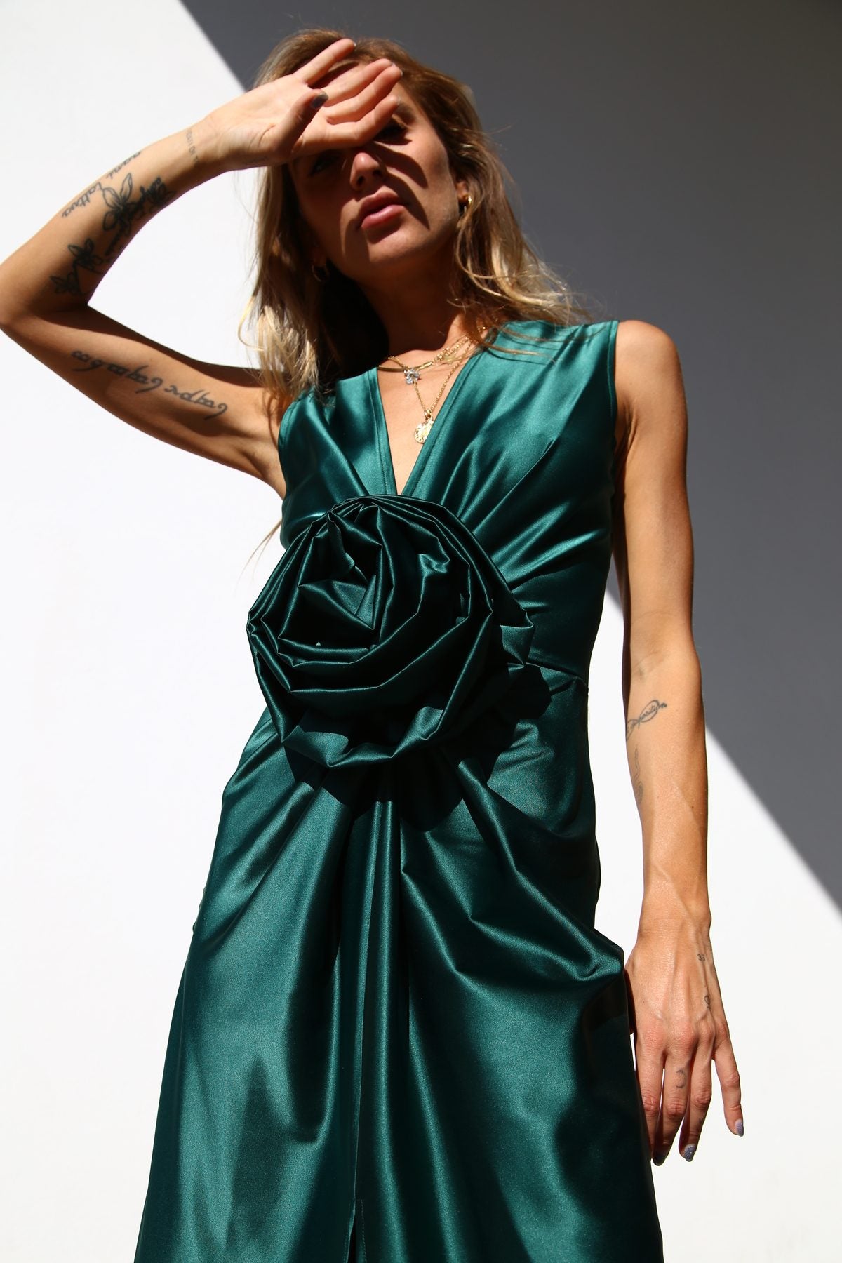 F4181 SPILLA A FIORE  VERDE BOTTIGLIA