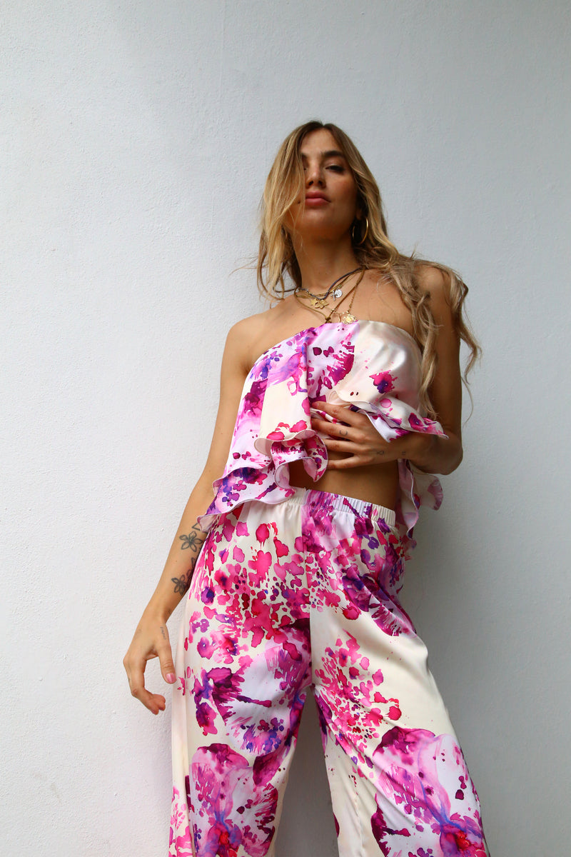 P4009 TOP DOPPIA FRAPPA ORCHIDEE FUCSIA