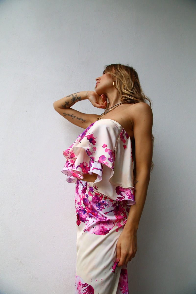 P4009 TOP DOPPIA FRAPPA ORCHIDEE FUCSIA