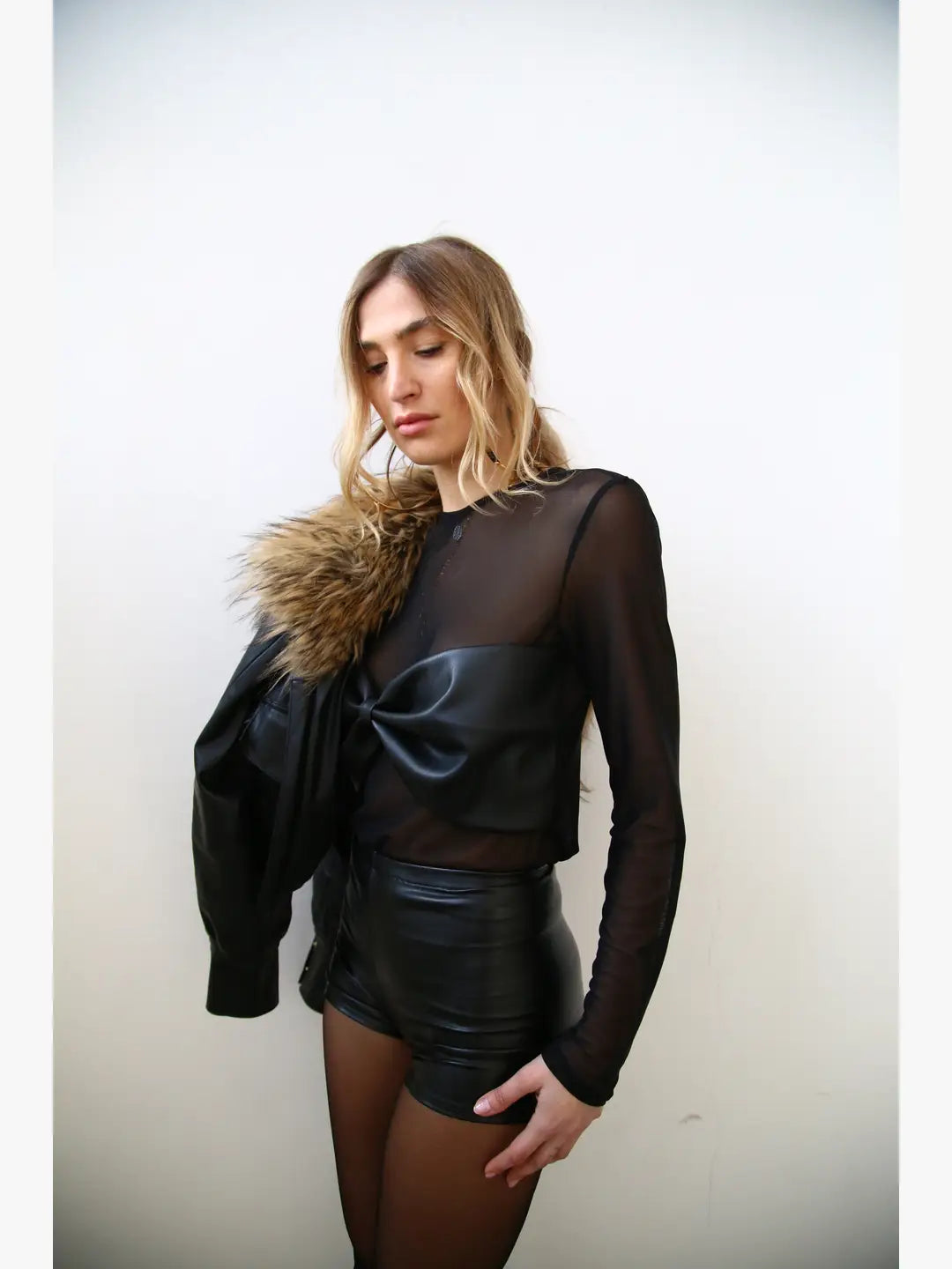 CASABLANCA COULOTTE ECOPELLE NERO