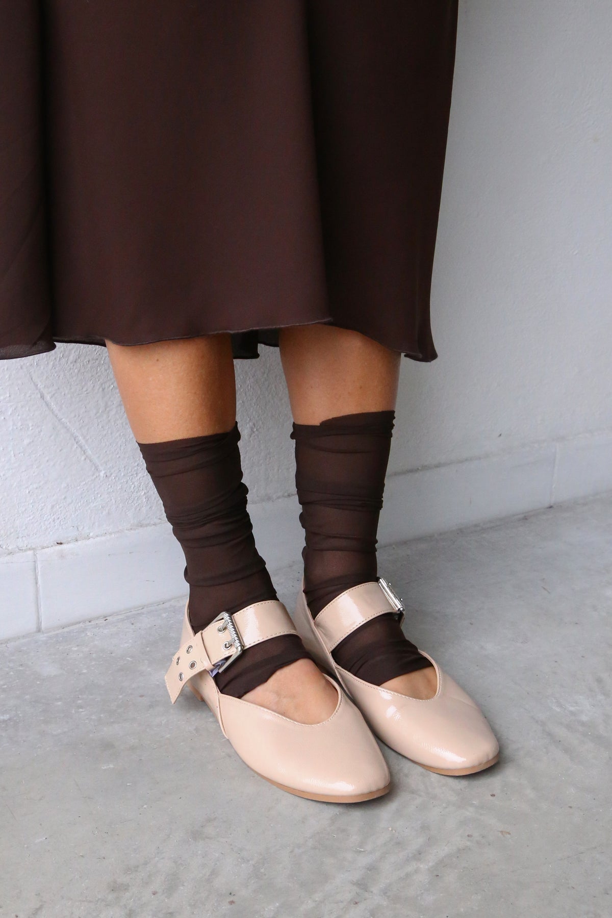 Ballerine lucide cipria