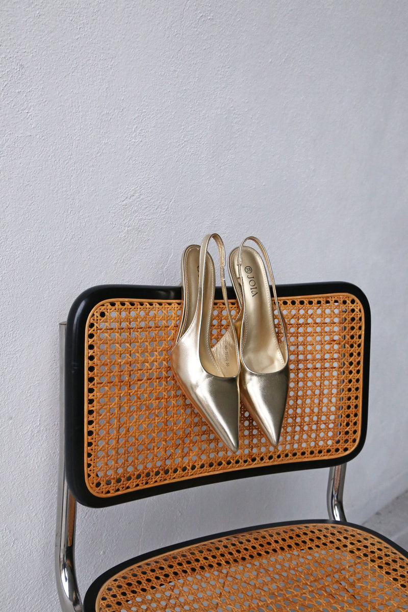 Décolleté oro slingback