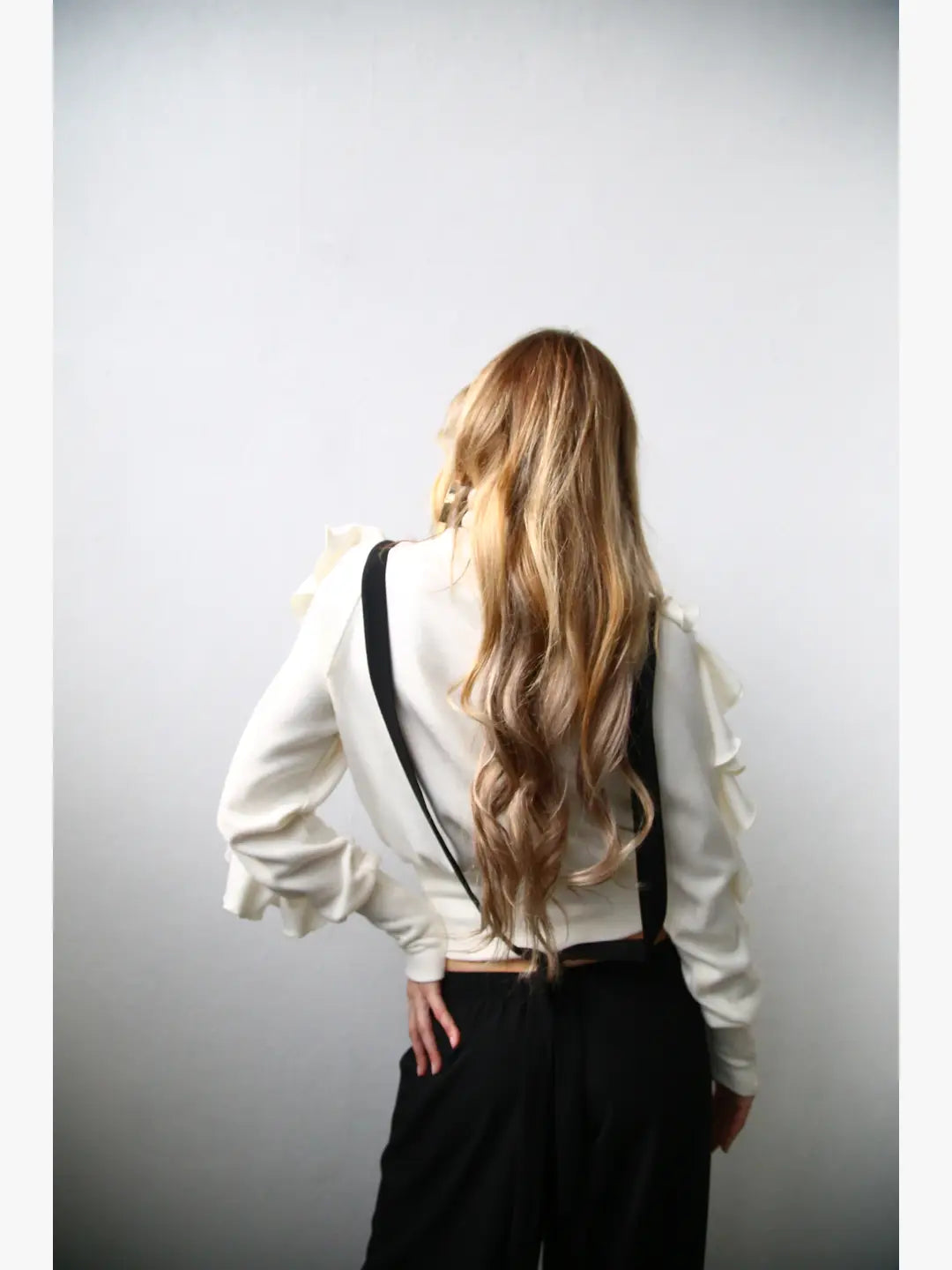 OSLO MAGLIONE COLLO ALTO RAGLAN FRAPPA MANICHE BIANCO